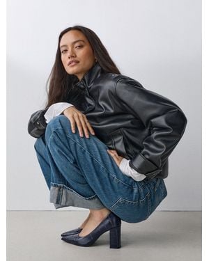 Next Forever Comfort Suede Block Court Heels - Blau