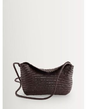 Dragon Diffusion Corsina Weave Cross-Body Bag - Brown