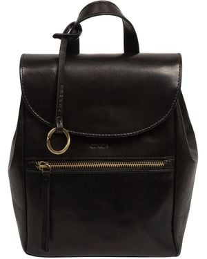 Conkca Belle Leather Backpack - Black
