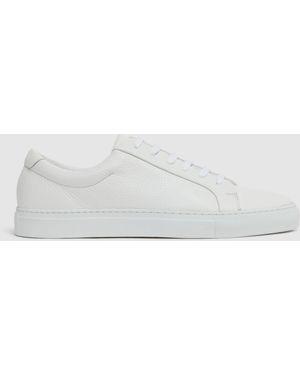 Reiss Luca Turnschuhe Aus Getrommeltem Ledereu 44 (Uk 10) - Weiß