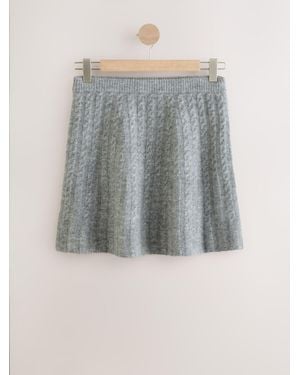 Next Cable Knit Mini Skirt - Gray