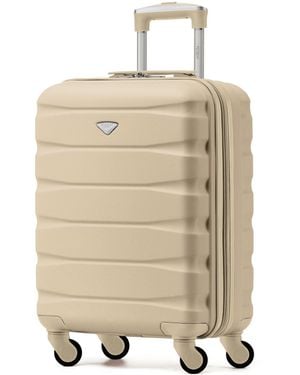 Flight Knight Flight Knight Champagne 55X40X20Cm Ryanair Priority 4 Wheel Abs Hard Case Cabin Carry On Hand Luggage - Natural