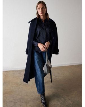 Whistles Hot Fix Hammered Satin Shirt - Blau