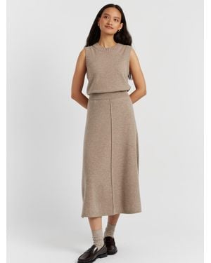 Chinti & Parker Midi Skirt - Natural