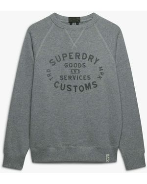 Superdry The Merchant Store Vintage Print Sweatshirt - Gray