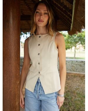 Threadbare Denim Waistcoat - Multicolor