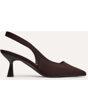 Linzi Izzie Wide Fit Slingback Court Heels - Natur