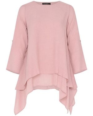 Evans Double Layer 3/4 Sleeve Blouse - Pink