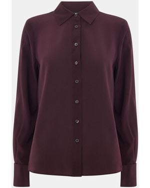 Whistles Ultimate Seidenhemd - Lila
