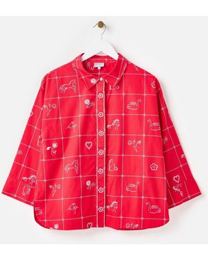 Oliver Bonas Embroidered Wide Sleeve Shirt