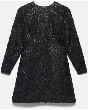 Mint Velvet Mint Velvet Sequin Applique Mini Dress - Black