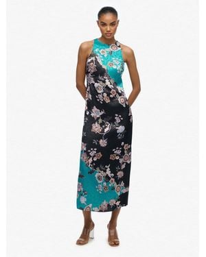 Superdry Racer Jacquard Maxi Dress - Blue