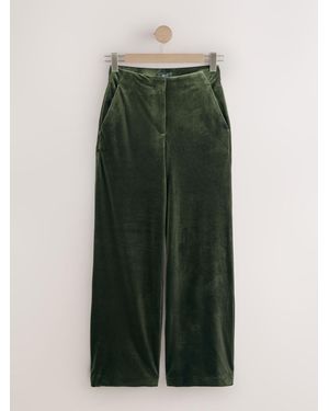 Next Velvet Wide Leg Pants - Green