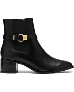 Clarks Wrenn Buckle Leather Boots - Black