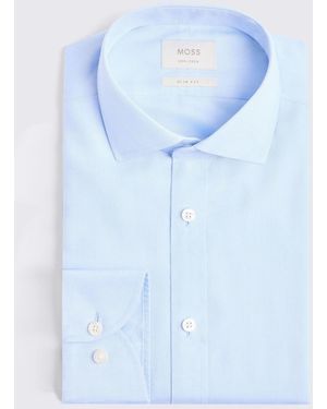 Moss Royal Bügelfreies Oxford-Hemd - Blau