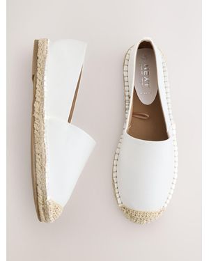Next Forever Comfort High Cut Espadrille Flats - Natural