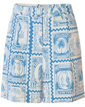 Object High Waist Shorts - Blue