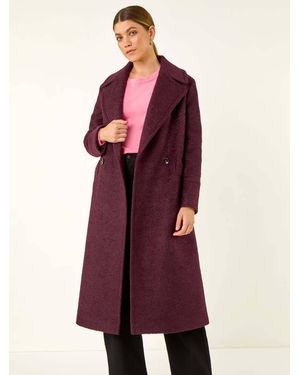 Roman Textured Buttoned Boucle Coat