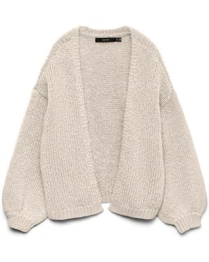 Vero Moda Long Sleeve Open Cardigan - Natural