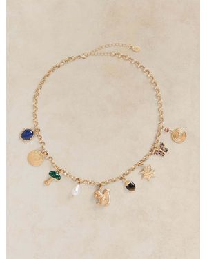 White Stuff Tone Woodland Charm Necklace - Natural