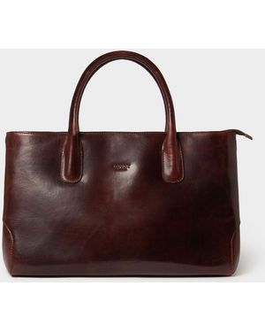 Osprey The Monroe Leather Curved Tote Bag - Brown