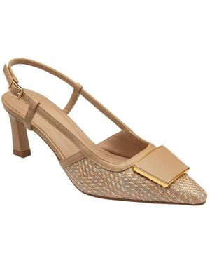 Lotus Pointed Toe Court Shoes - Natural