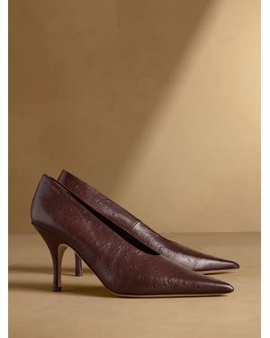 Russell & Bromley Easton Heeled Court Shoes - Brown