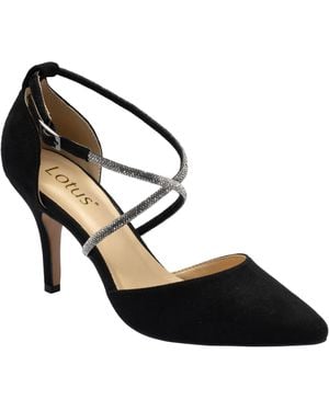 Lotus Heeled Occasion Shoes - Black
