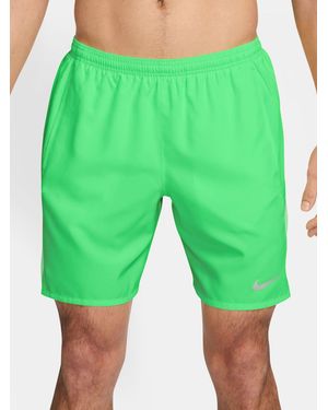 Nike Miler Dri-Fit 7 Inch Brief Lined Running Shorts - Green