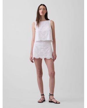 Gap Eyelet Mini Skort - Weiß
