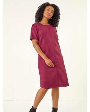 Roman Petite Premium Stretch Shift Dress - Red