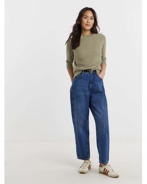 JD Williams Pure Cotton Textured Knitted Sweater - Blue