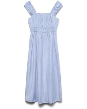 Vero Moda Striped Sleeveless Maxi Dress - Blue