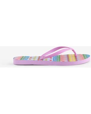 Eleanor Bowmer Multi Patch Flip Flops - Pink