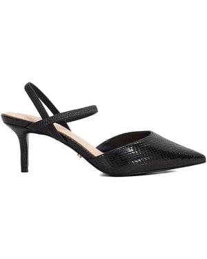 Dune Wide Fit Classical Elasticated Open Court Shoes - Black