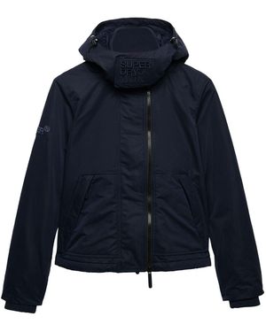 Superdry Hooded Micro Fibre Arctic Windcheater - Blue