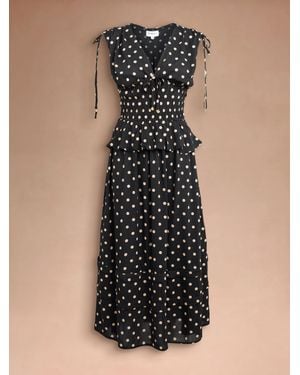 Cath Kidston Shirred Midi Dress - Black