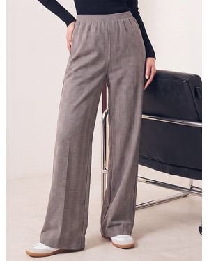 Roman Shimmer Check Pants - Red