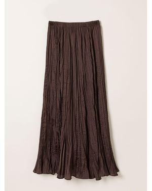 FatFace Fatface Coco Pleated Midi Skirt - Brown