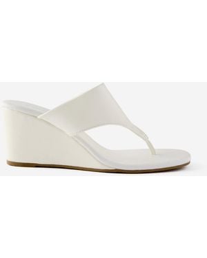 Cotton On Bobbie Flip Flop Wedge - White