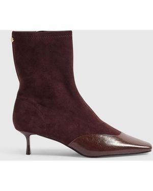 River Island Two-Tone Stretch Sock Boots - Purple
