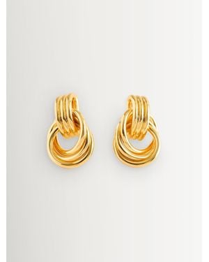 Anni Lu Anni Lu Tone Triplet Earrings - Metallic