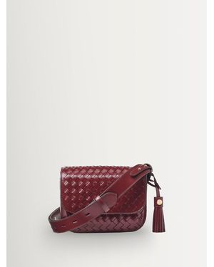 Aspinal of London Ella Slot Weave Smooth Leather Bag - Purple