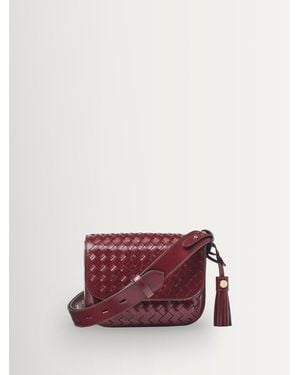 Aspinal of London Ella Slot Weave Smooth Leather Bag - Purple