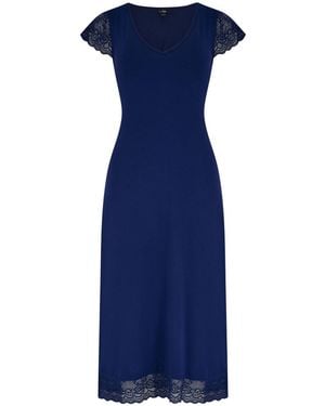 Pour Moi Jersey Lace Secret Support Midi Chemise - Blue