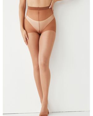 Next Tan Bum/Tum/Thigh Gloss Shaping 20 Denier Tights - Brown
