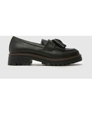 schuh Lux Leather Tassel Loafers - Black