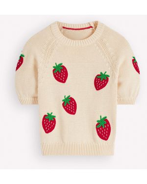 Boden Margot Puff Sleeve T-Shirt - Natural