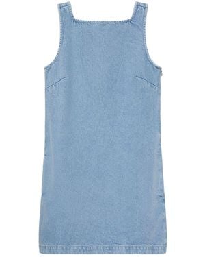 calvin klein sky blue dress Aster Dress White Sky Blue Midi Dress 2 / White/Sky Blue / Tie Dye Gingham Musola main image 1