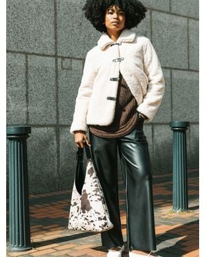 Roman Textured Borg Collared Jacket - Green